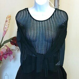NWOT KENSIEGIRL Women’s Spring Summer Long Sleeve Beach Cover Olive Green Top S